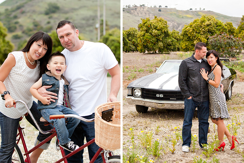 muscle car family portraits