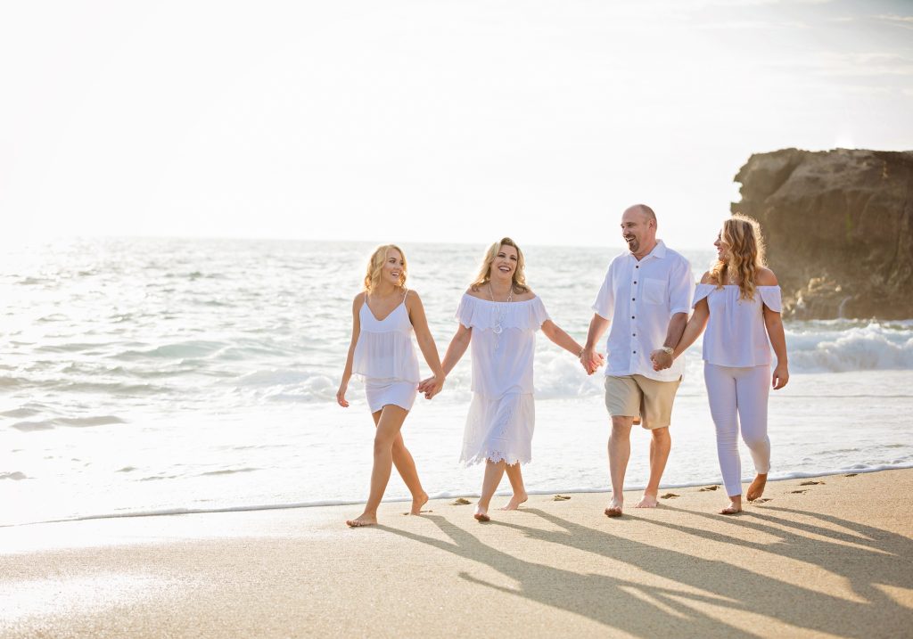 family-at-beach