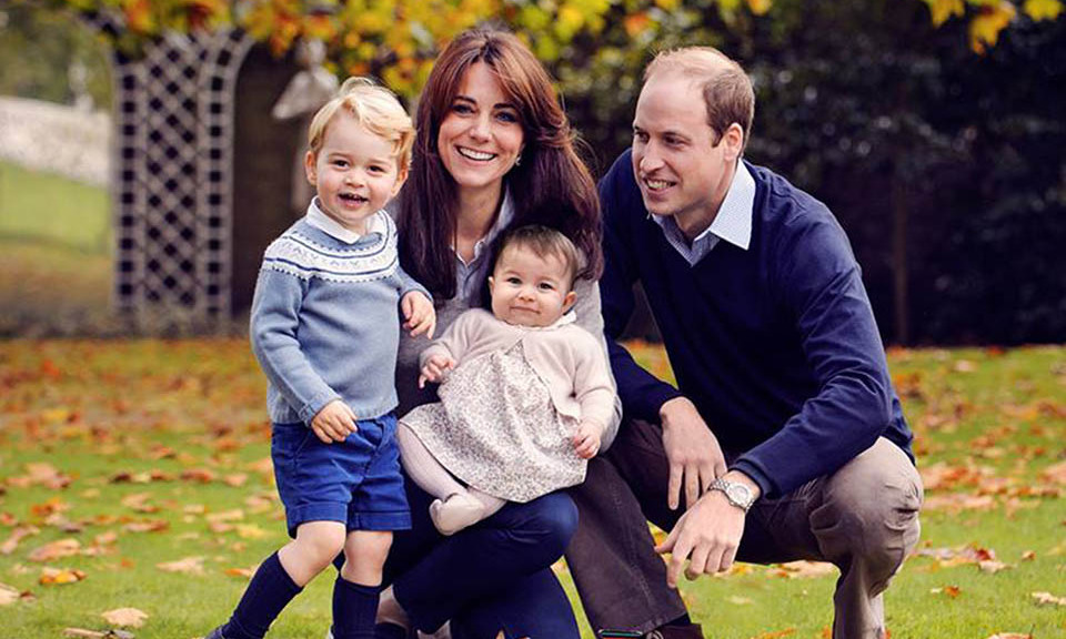 Prince William and Dutchess Kate with their children