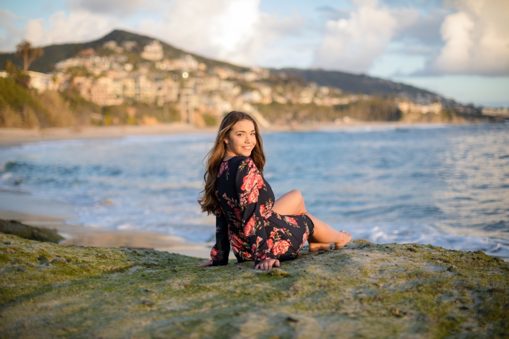 High School Portraits at the beach in Laguna Beach