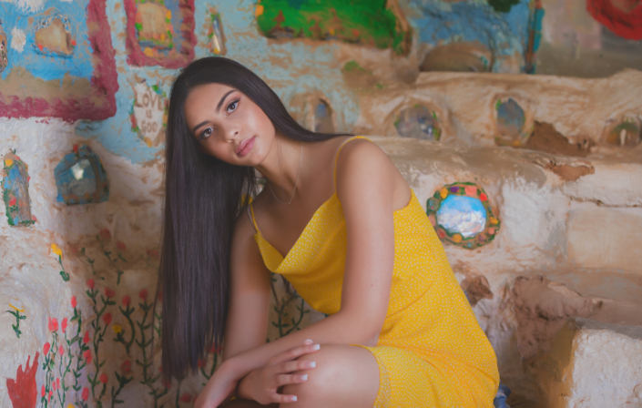 Salvation Mountain high school senior styled image