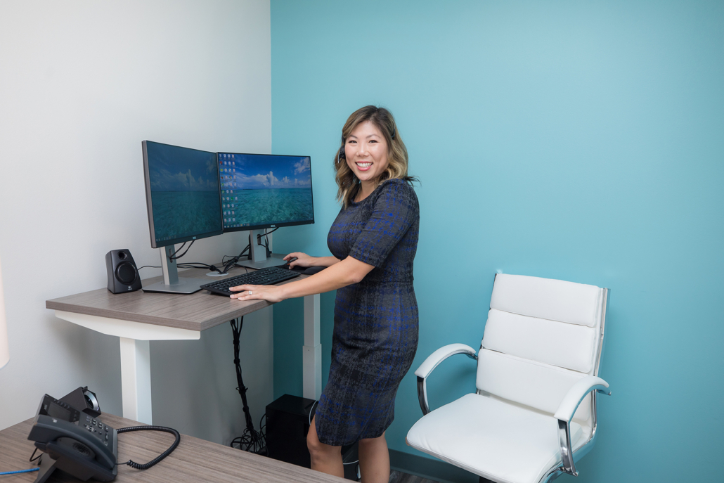 personal branding photography at desk