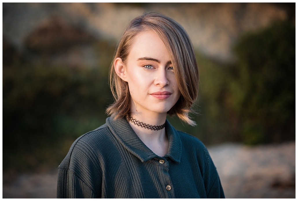 Golden hour portraits of a high school senior girl in Laguna Beach