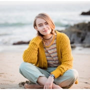 Senior portraits taken in Laguna Beach at sunset