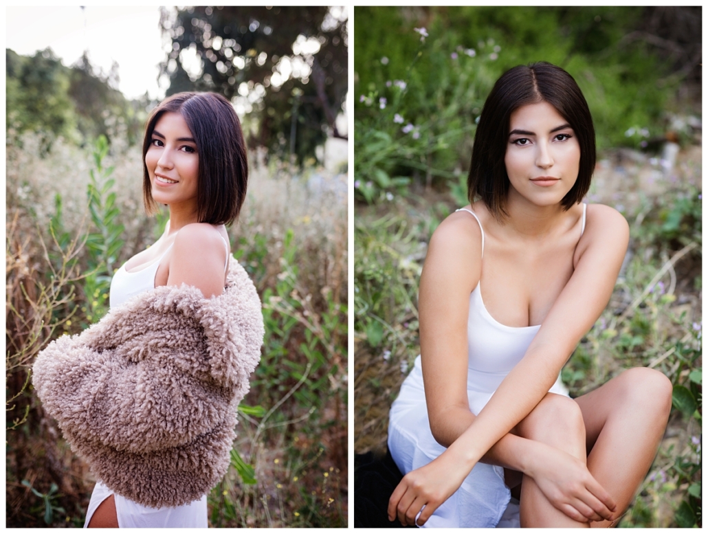 Boho inspired high school senior portrait in Laguna Canyon