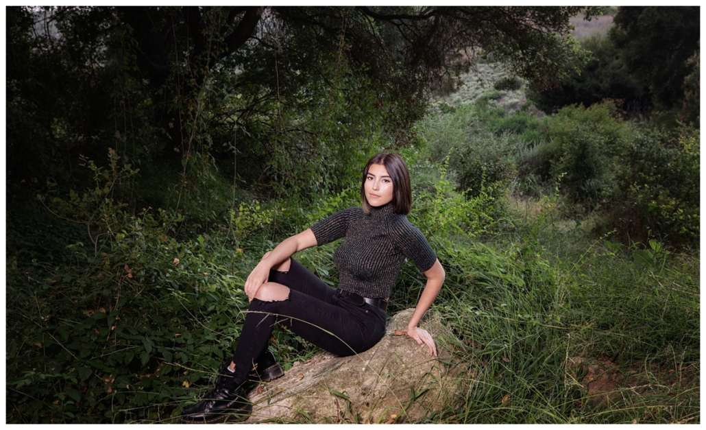 High School Senior photographed on hiking trails in Laguna Beach