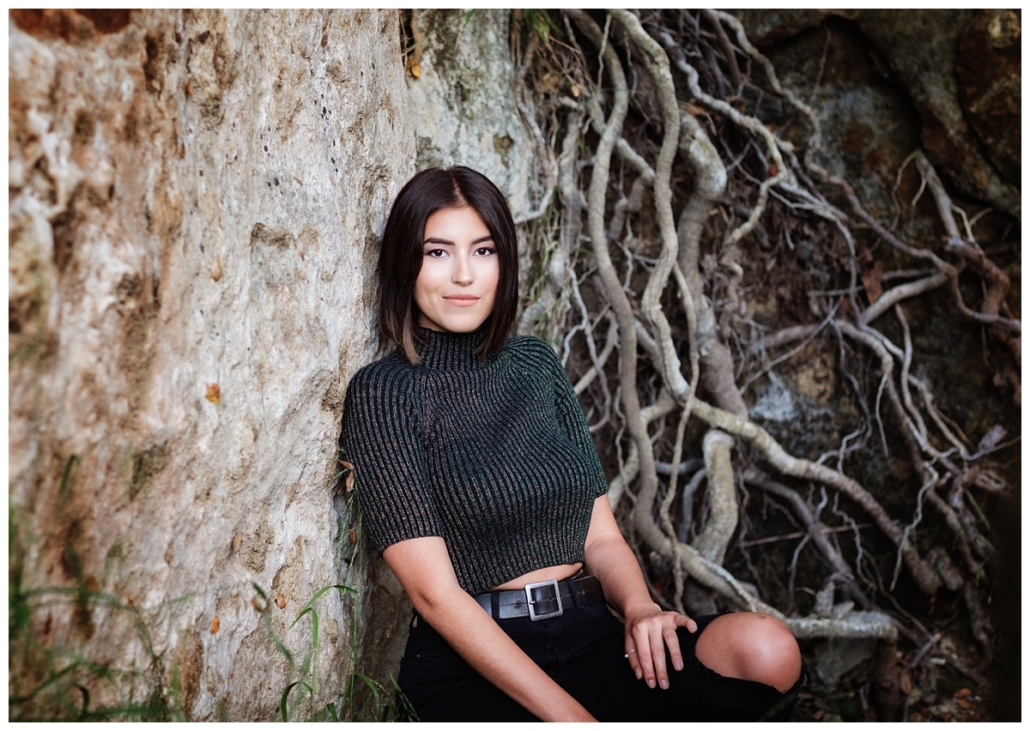 High school senior girl photoshoot in Laguna Canyon
