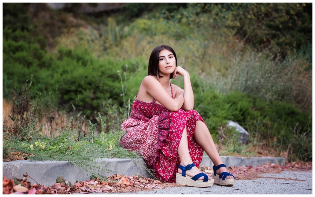 Orange County senior photography shoot in Laguna canyon