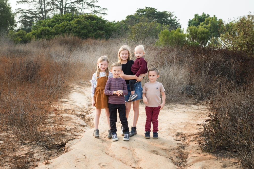 Orange County family photography shoot at the Upper back bay in Newport beach with Fall inspired outfits