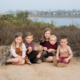 Five kids at a family photo session in Newport Beach's upper back bay