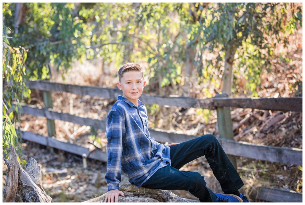 Youngest brother portraits at Nellie Gail trails in Orange County.