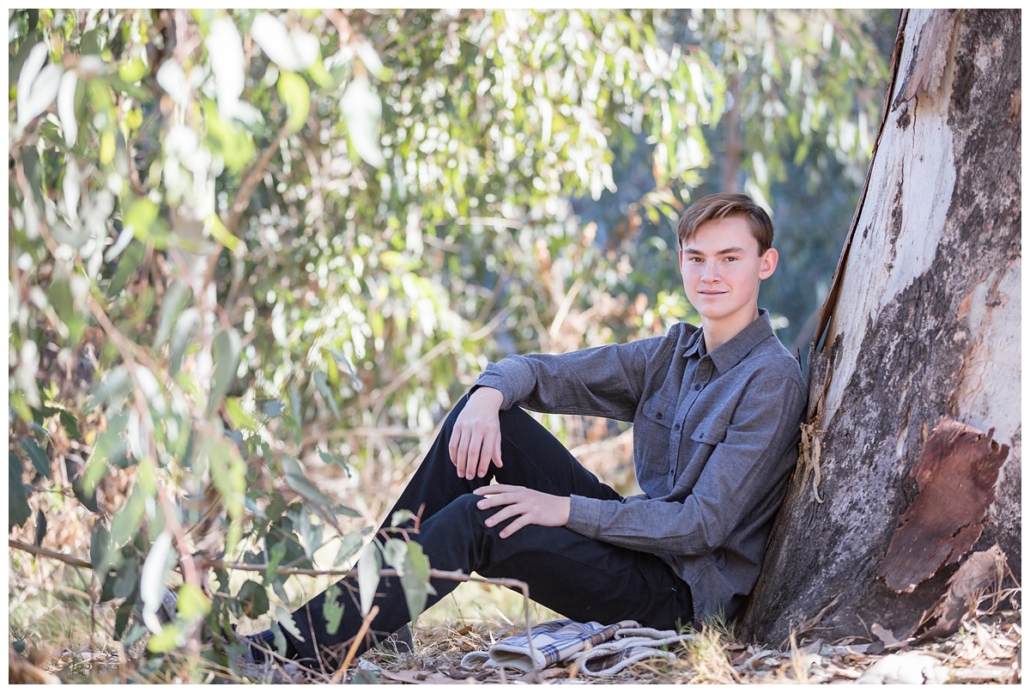 Teenage boy photographed on the horse trails in Orange County