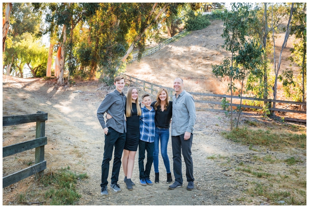 OC family photographed on the horse trails in Nellie Gail.