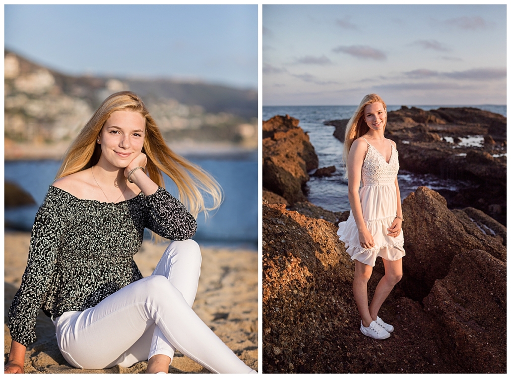 Laguna Beach High School senior portraits at the beach