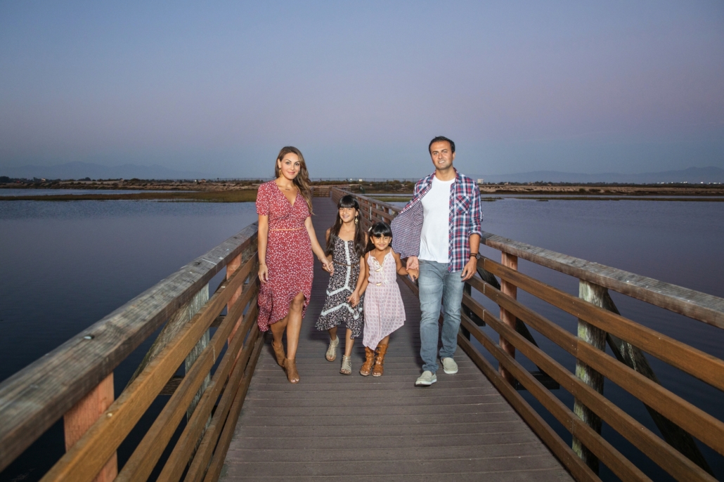 Sunset family portrait session in Orange County Family