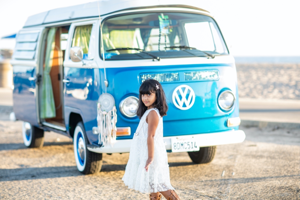 Vintage van portrait session in Orange County CA