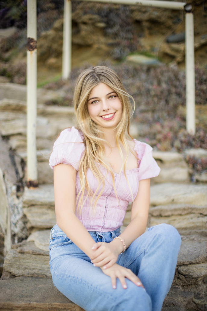 Senior girl's Professional Senior Photography at Crescent Bay Beach in Laguna Beach