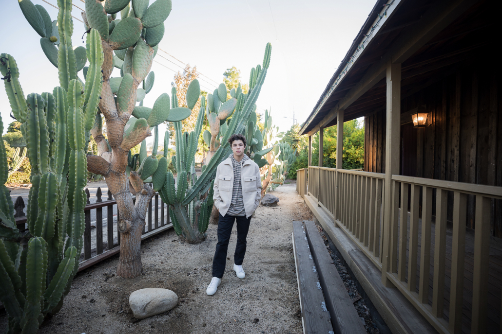 San Juan Capistrano senior guy photography session in the cactus plants