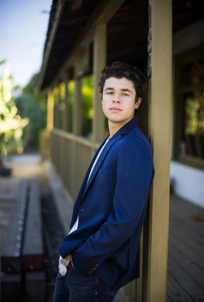 high school Senior guy in san juan capistrano showing what to wear to a senior portrait session.