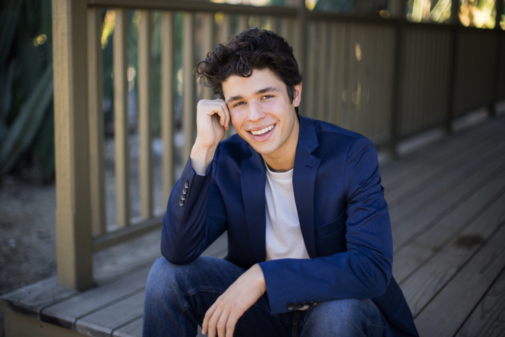 Santa Margarita high school senior guy getting his senior portraits taken in San Juan Capistrano's historic district.