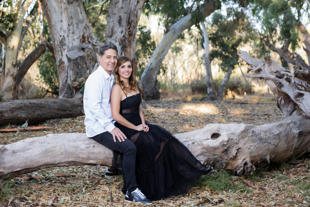 Husband and Wife portraits during a family photography session in Huntington Beach Central park