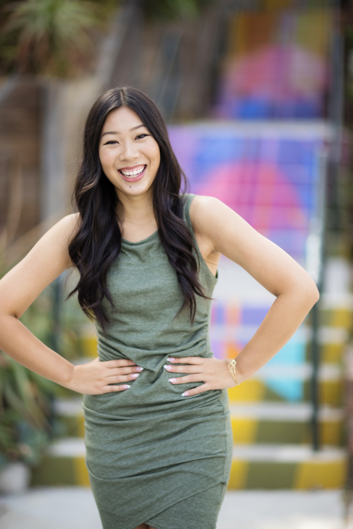 Instagram worthy senior pics taken at the painted stairway in Laguna Beach.