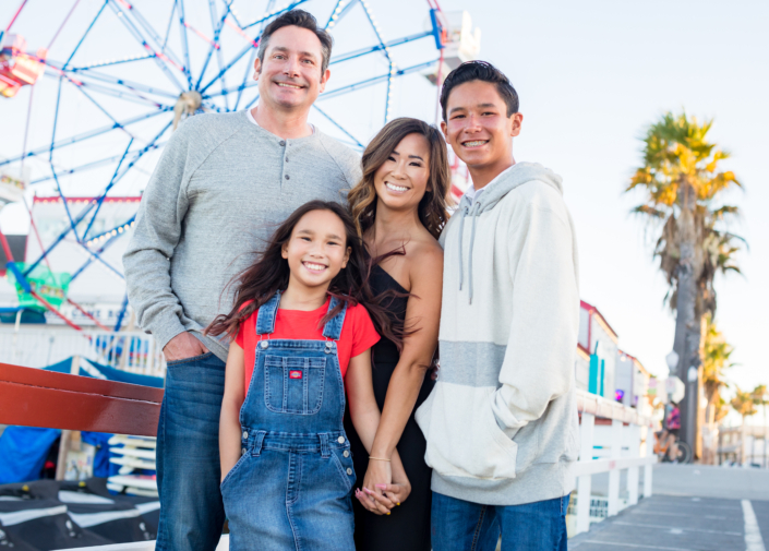 Newport fun zone family photos. Bright colors